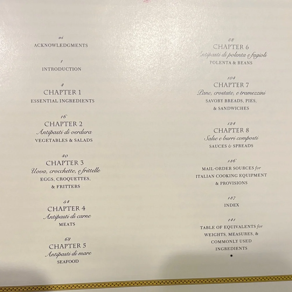 ~Chronicle Books~ “Antipasti” Julia Della Croce Softcover Cookbook